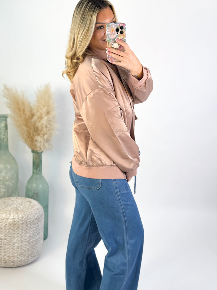 Blush Hour Bomber Jacket