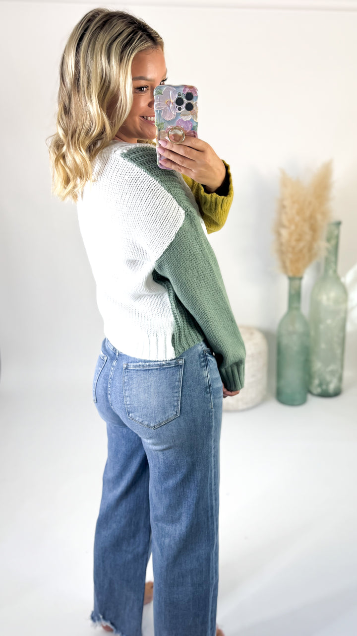 Harvest Hues Colorblock Sweater