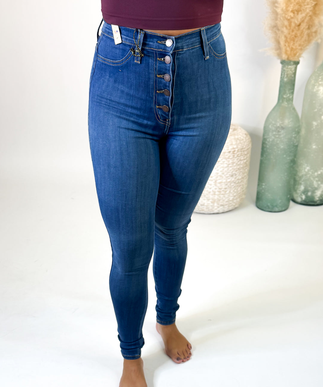 Brooklyn Button Fly Skinnies by Vibrant M.I.U.