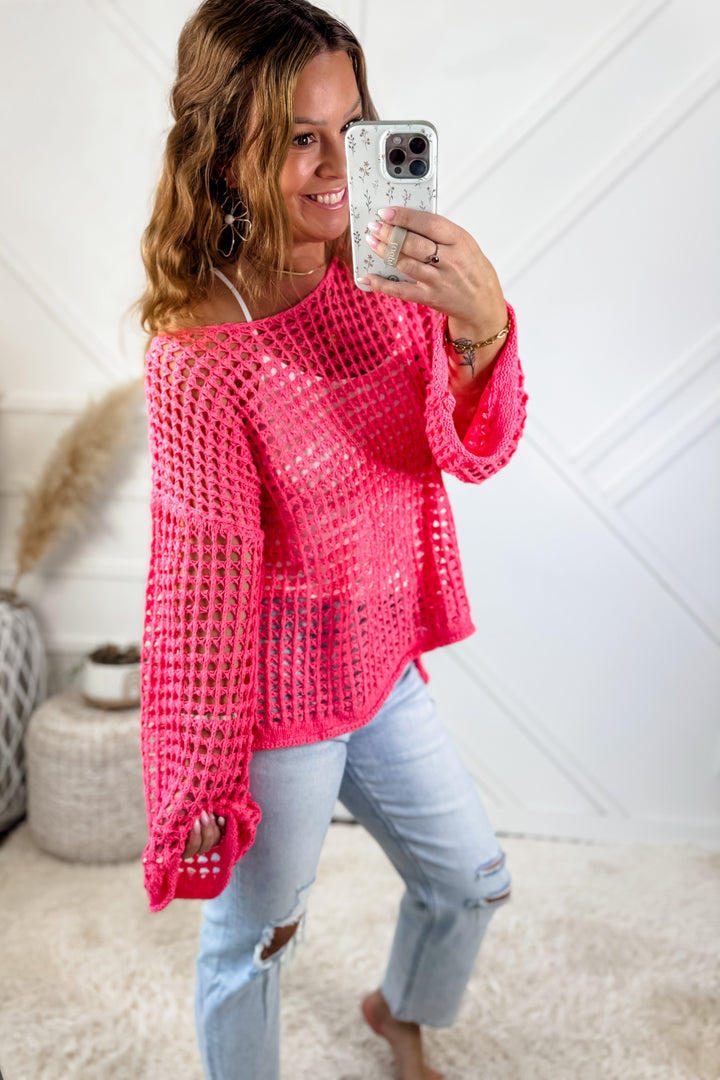 Barbie Pink POL Crotchet Top