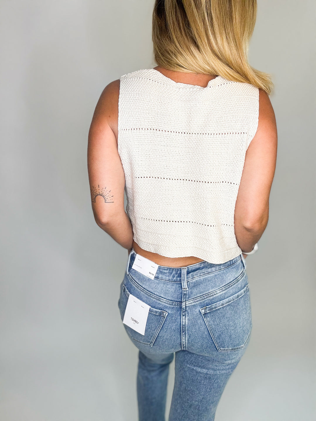 Oatmeal Button Tank