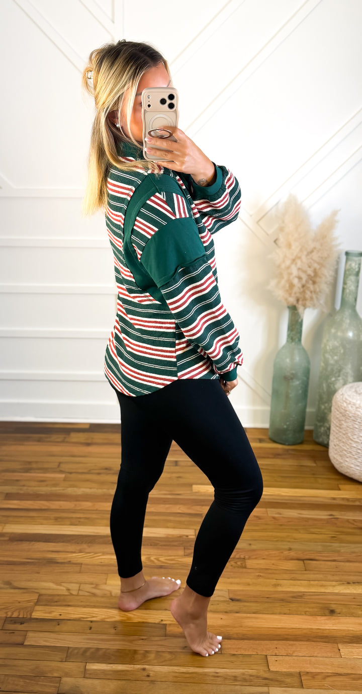 Throwback Varisty Stripe Rugby Top