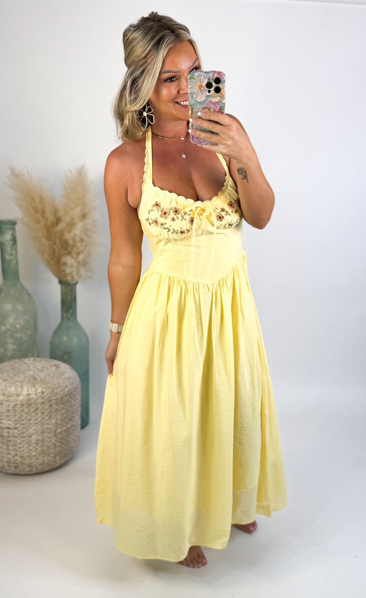 Golden Hour Bloom Dress