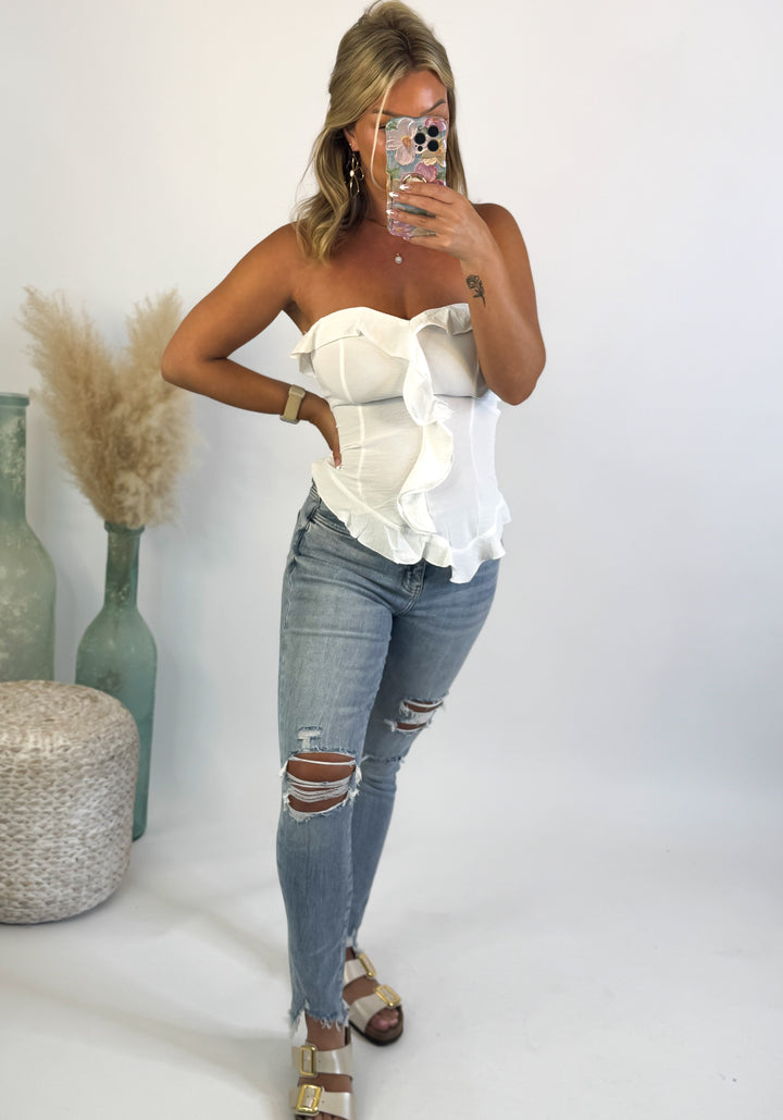 Sweet Talk Ruffle Corset Top