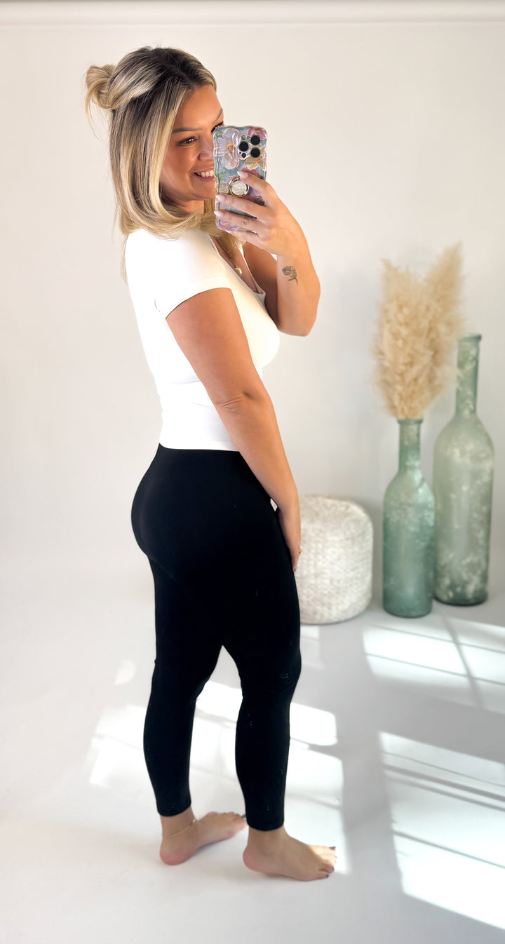 ⭐Door Buster⭐ Fleece Leggings Black/Navy/Burgundy/Charcoal