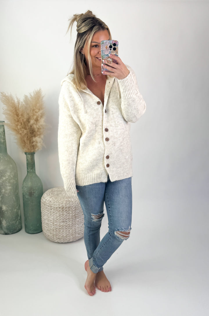 Soft Seasons Hooded Cardigan