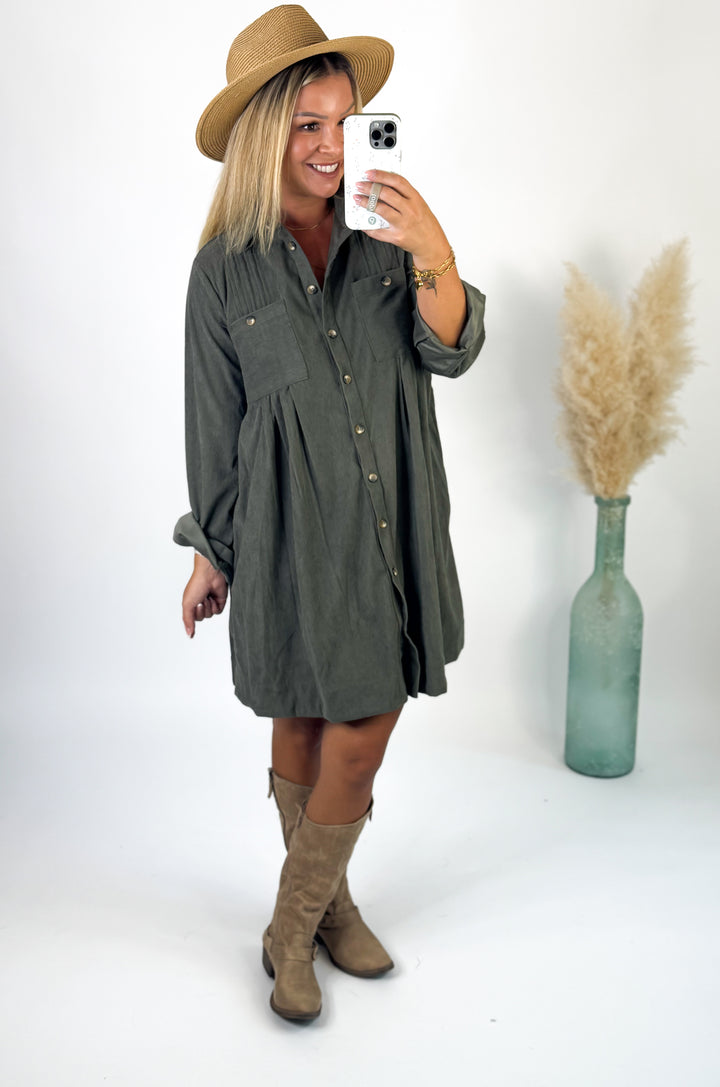 Olive Lane Corduroy Dress