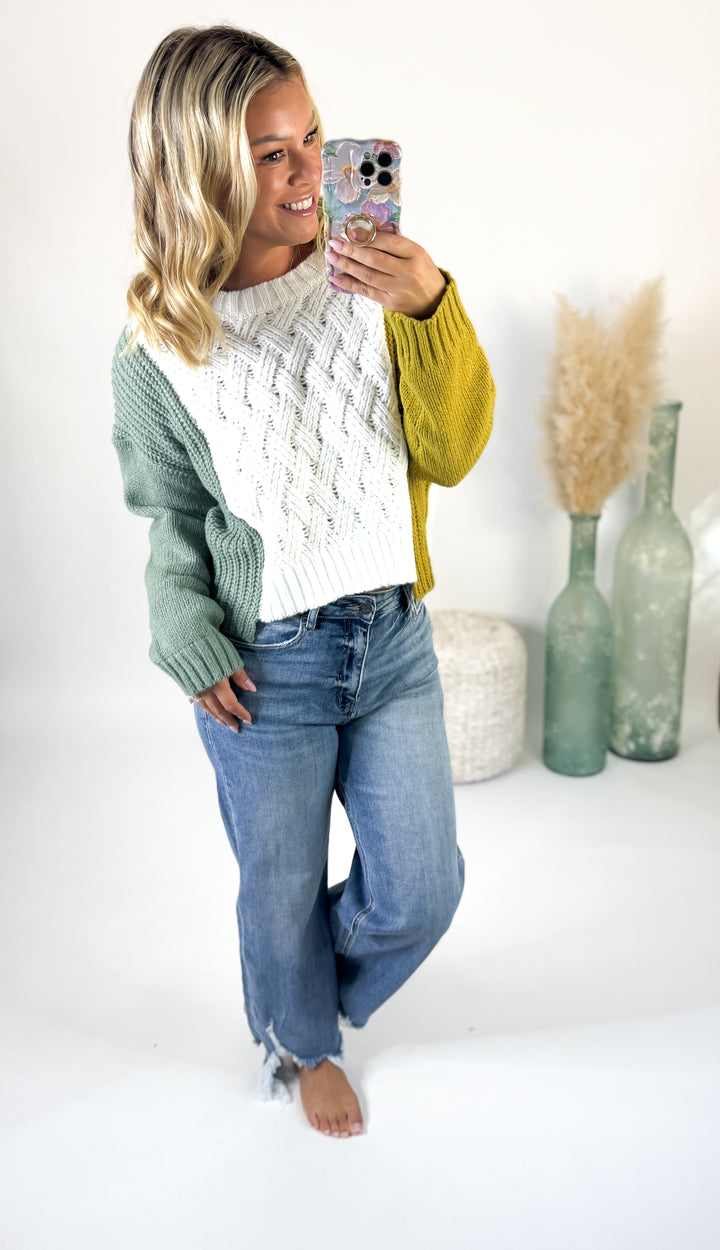 Harvest Hues Colorblock Sweater