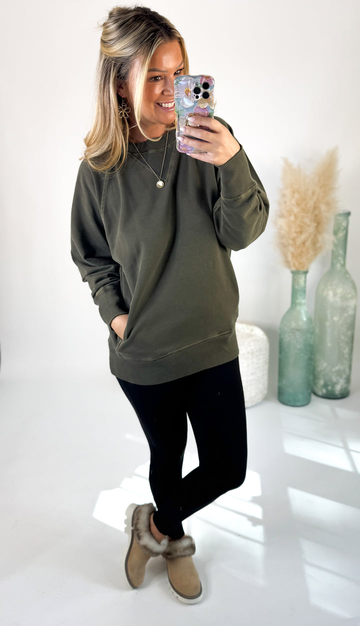 ⭐Door Buster⭐ Cozy Campfire Crew Olive