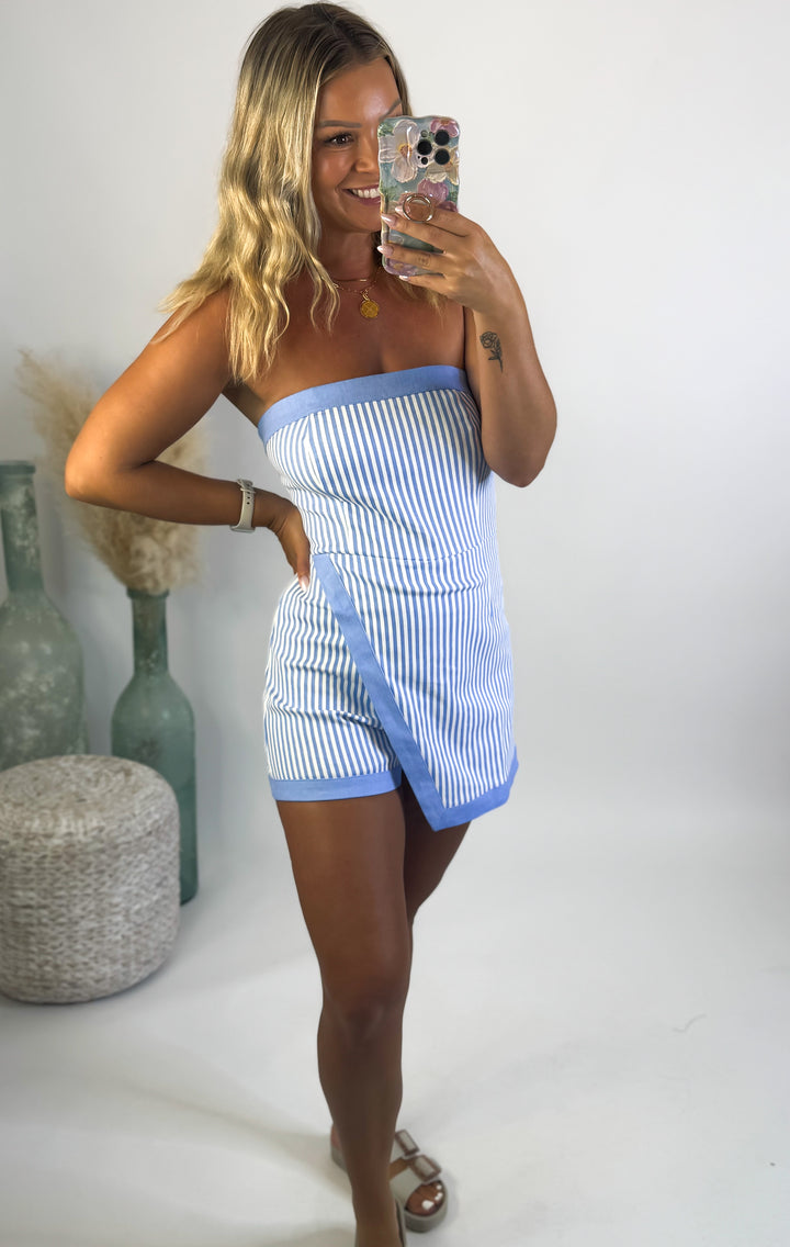Seaside Stroll Stripe Romper