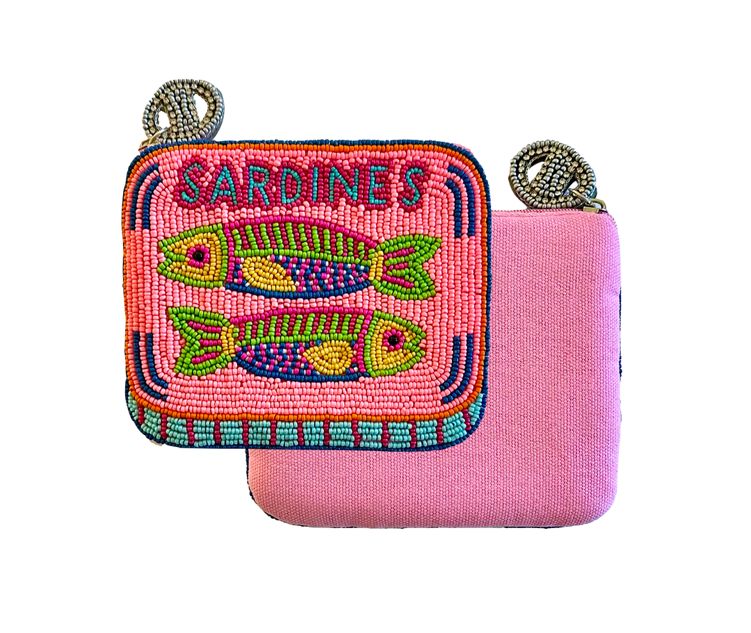 Beaded Sardines Coin Purse Lily Posh, Sardines in Tin Can