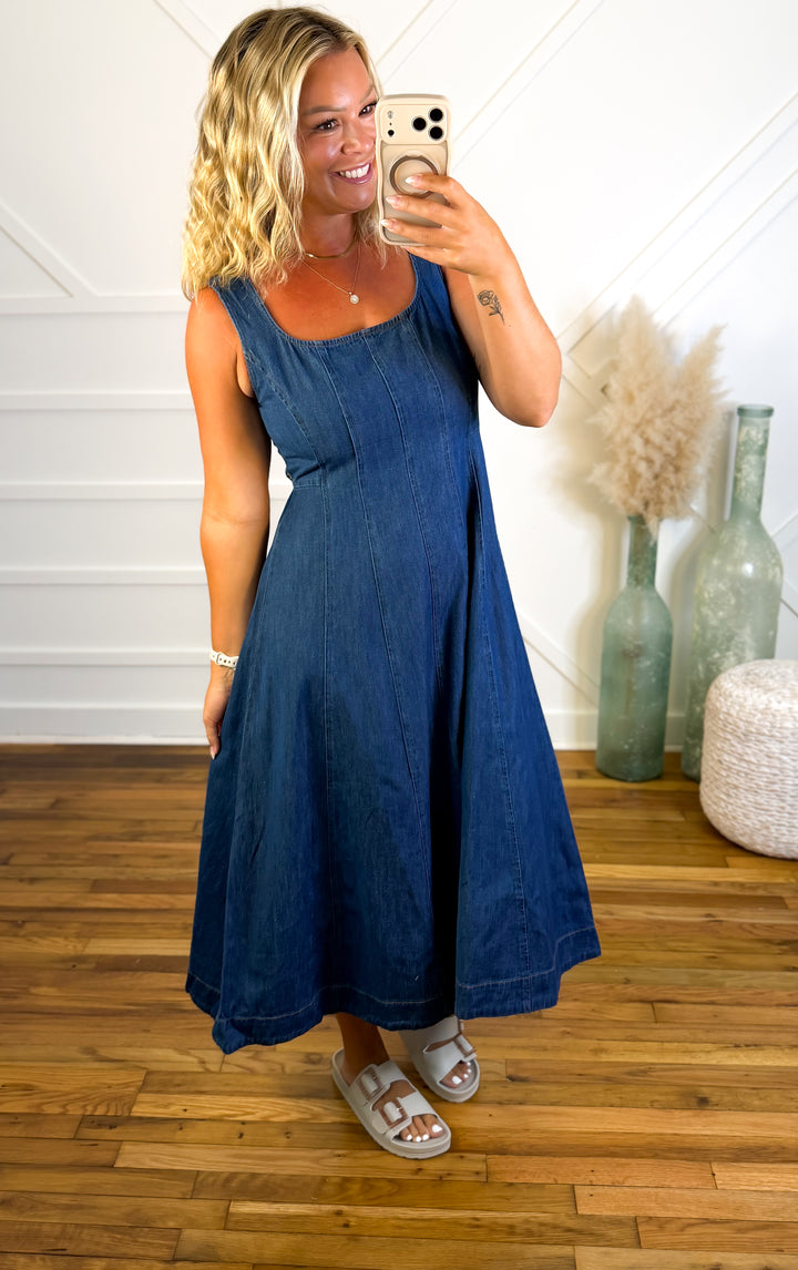 Blue Ridge Beauty Denim Midi Dress