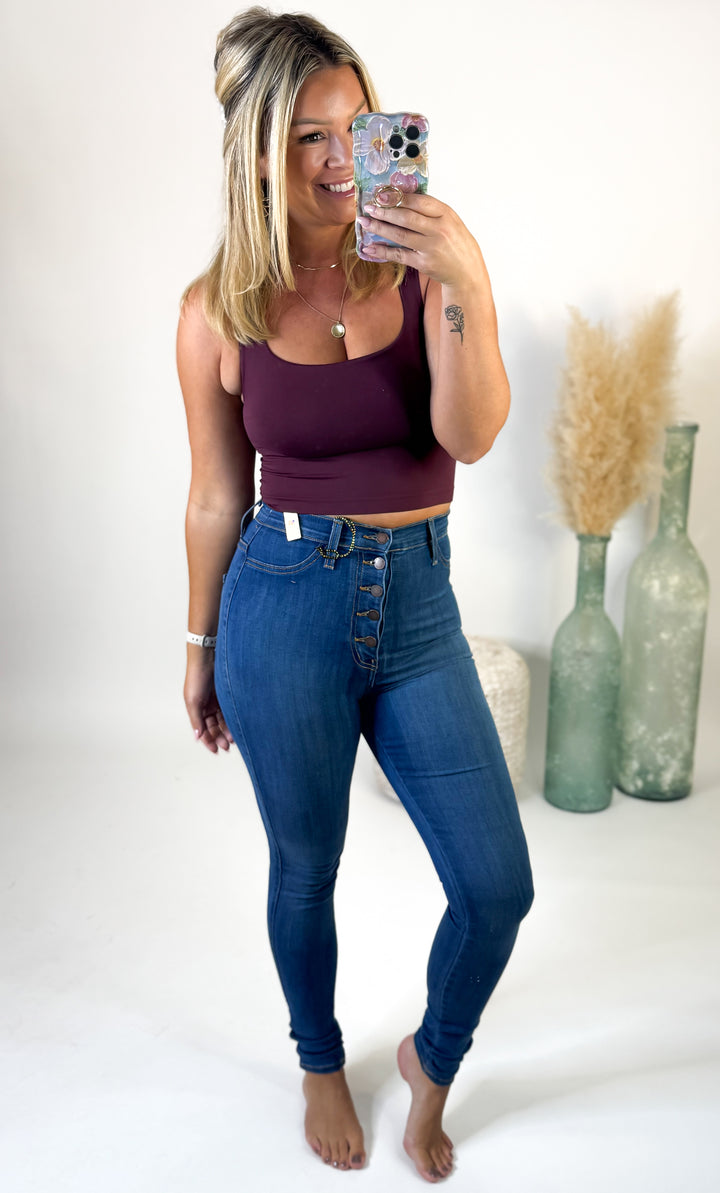 Brooklyn Button Fly Skinnies by Vibrant M.I.U.