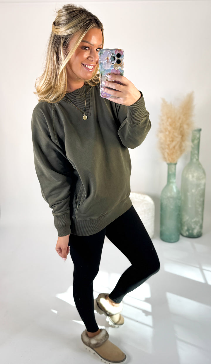 ⭐Door Buster⭐ Cozy Campfire Crew Olive