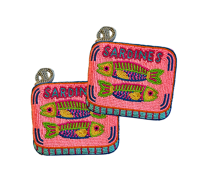 Beaded Sardines Coin Purse Lily Posh, Sardines in Tin Can