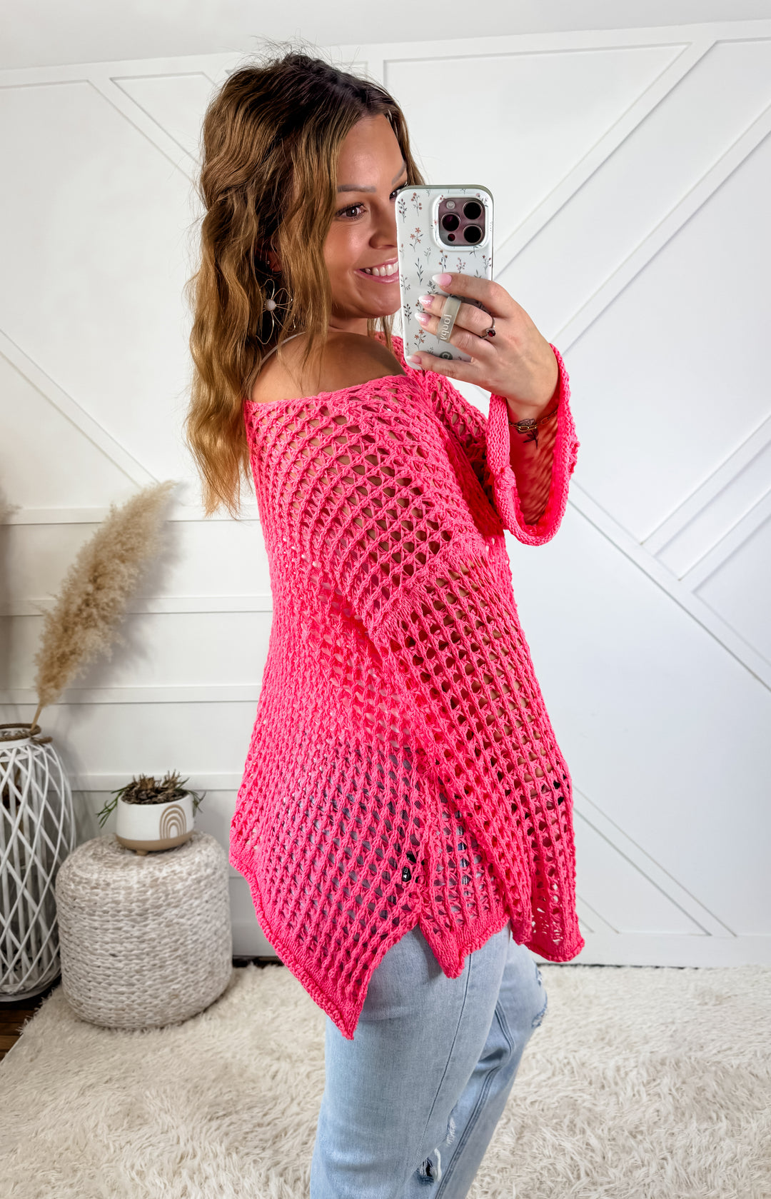 Barbie Pink POL Crotchet Top