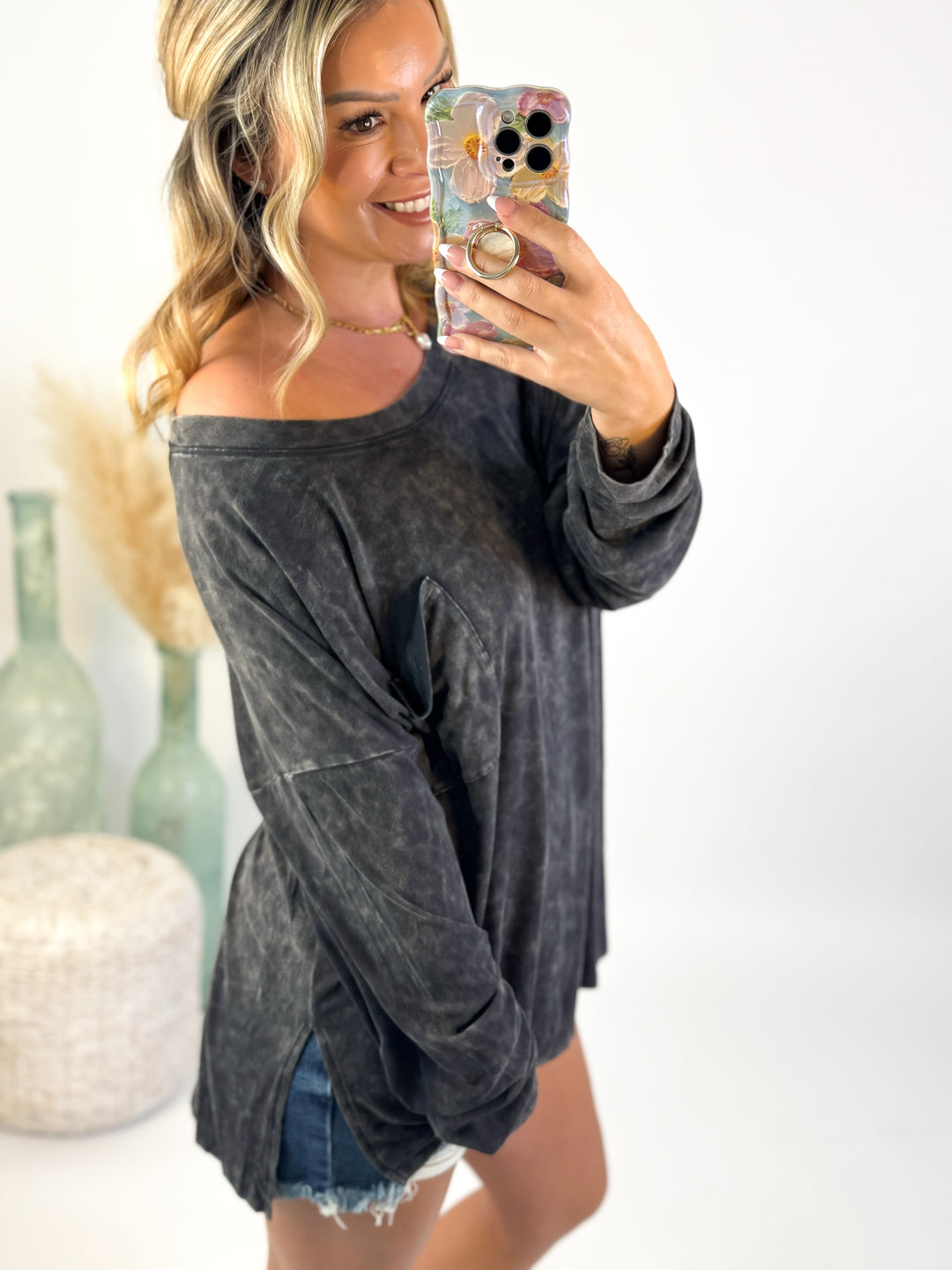 Midnight Drift Mineral Wash Top