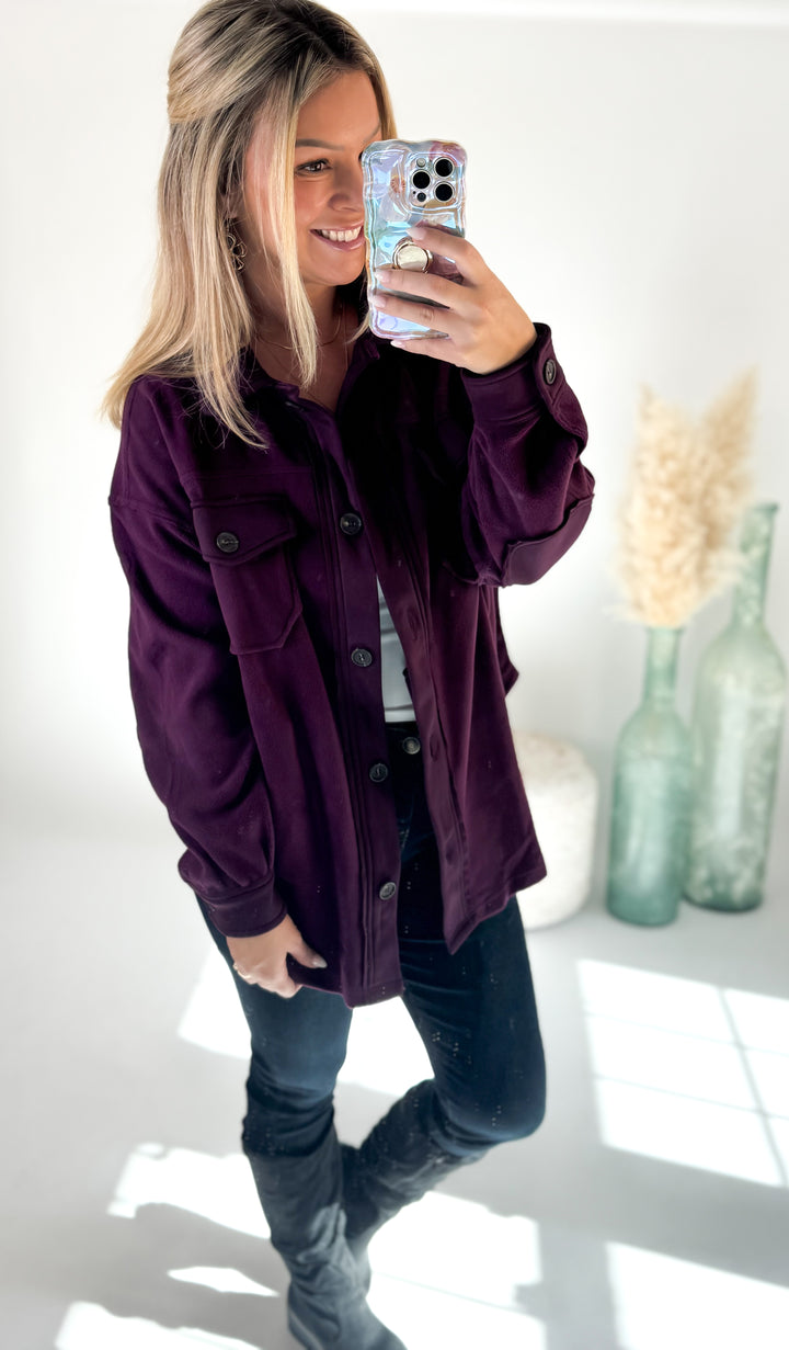 ⭐Door Buster⭐ Plush Plum Fleece Jacket