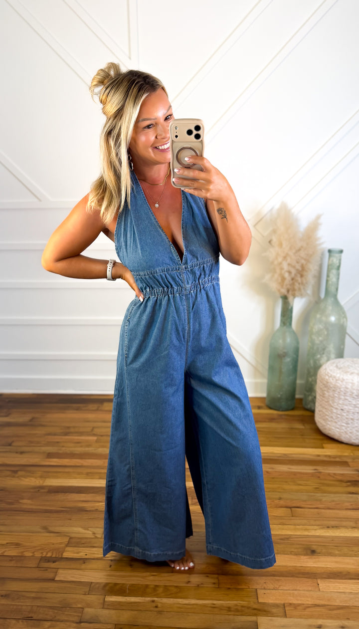 Backroads Beauty Denim Jumpsuit