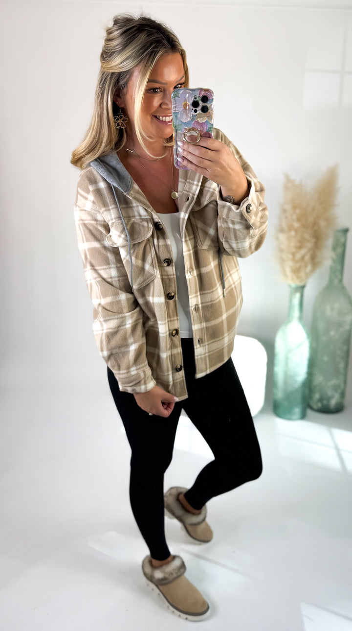 ⭐Door Buster⭐ Warm Wishes Hooded Fleece Shacket