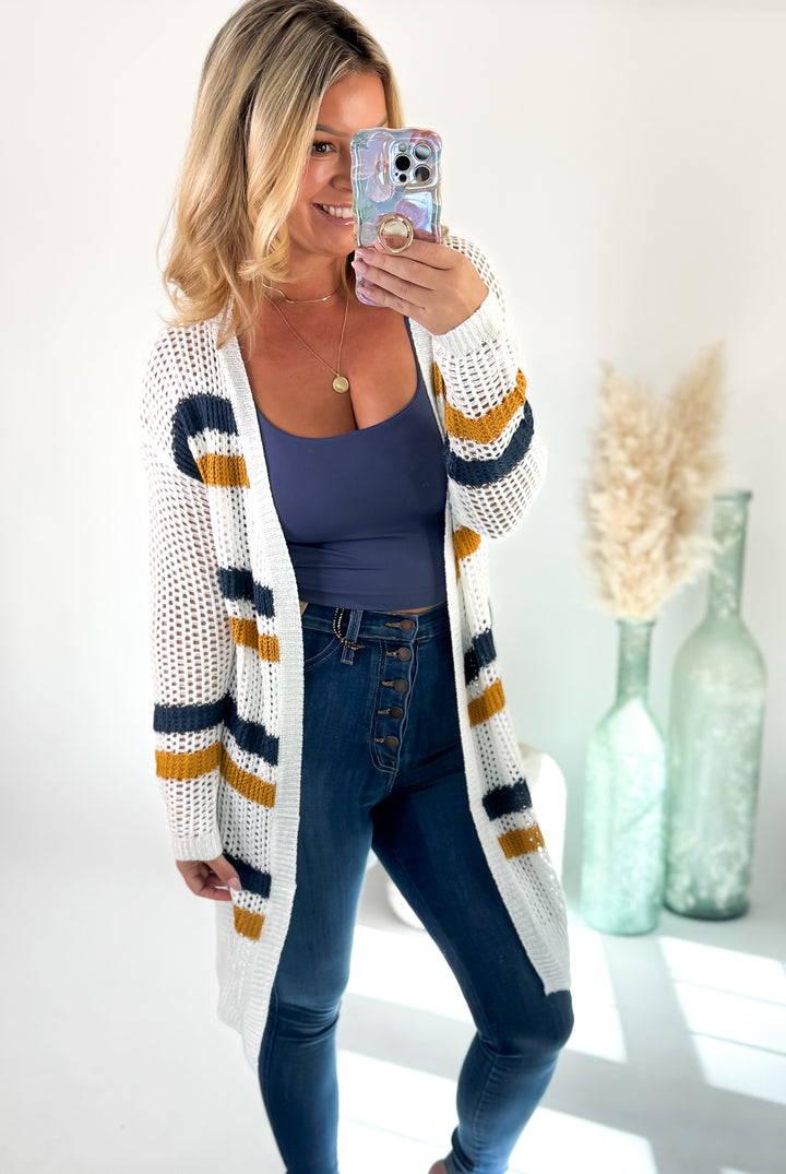 Harvest Stripe Knit Cardigan