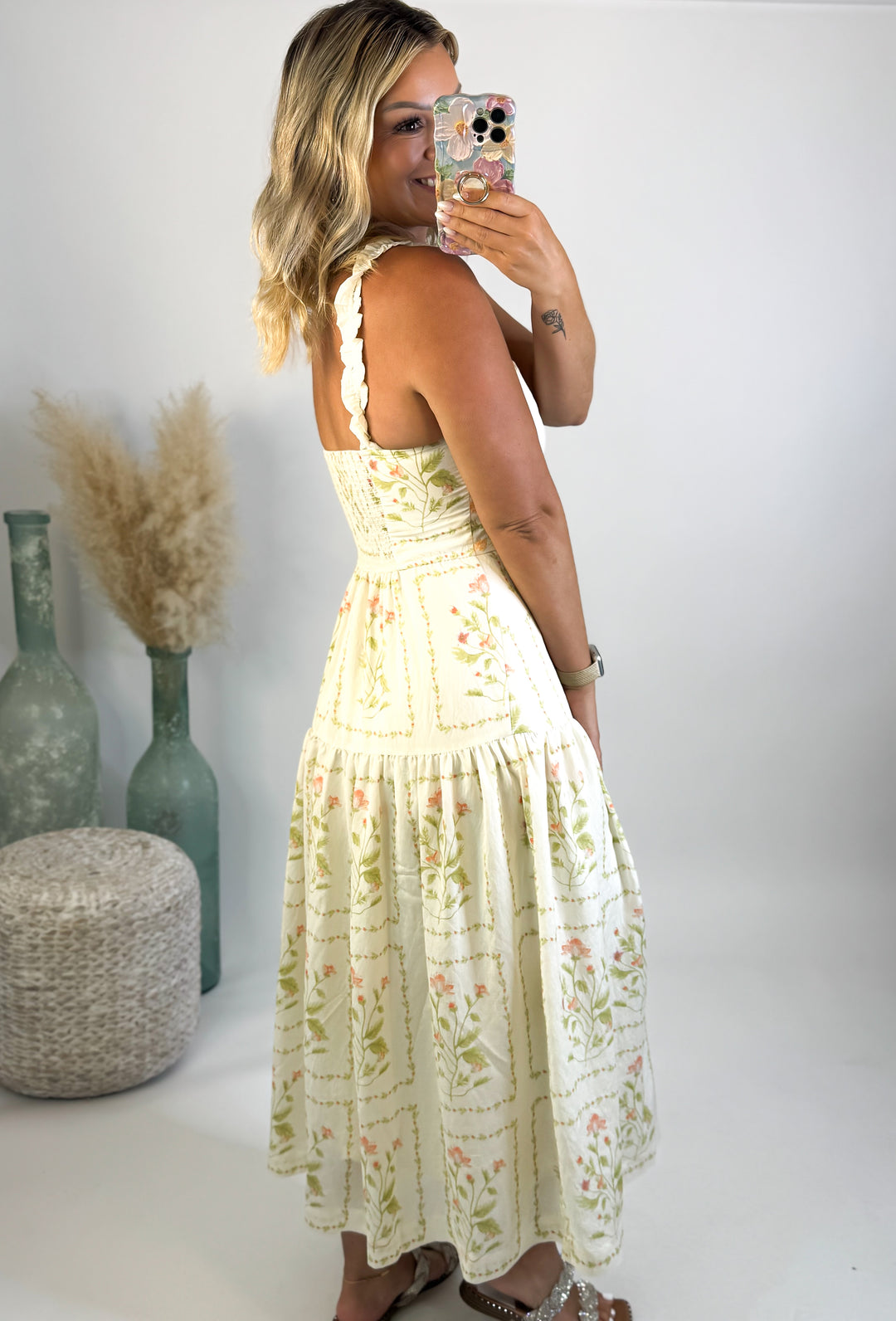 Meadow Bloom Midi Dress