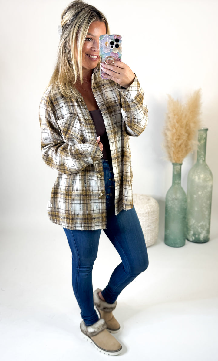 Maple Mornings Plaid Button Up