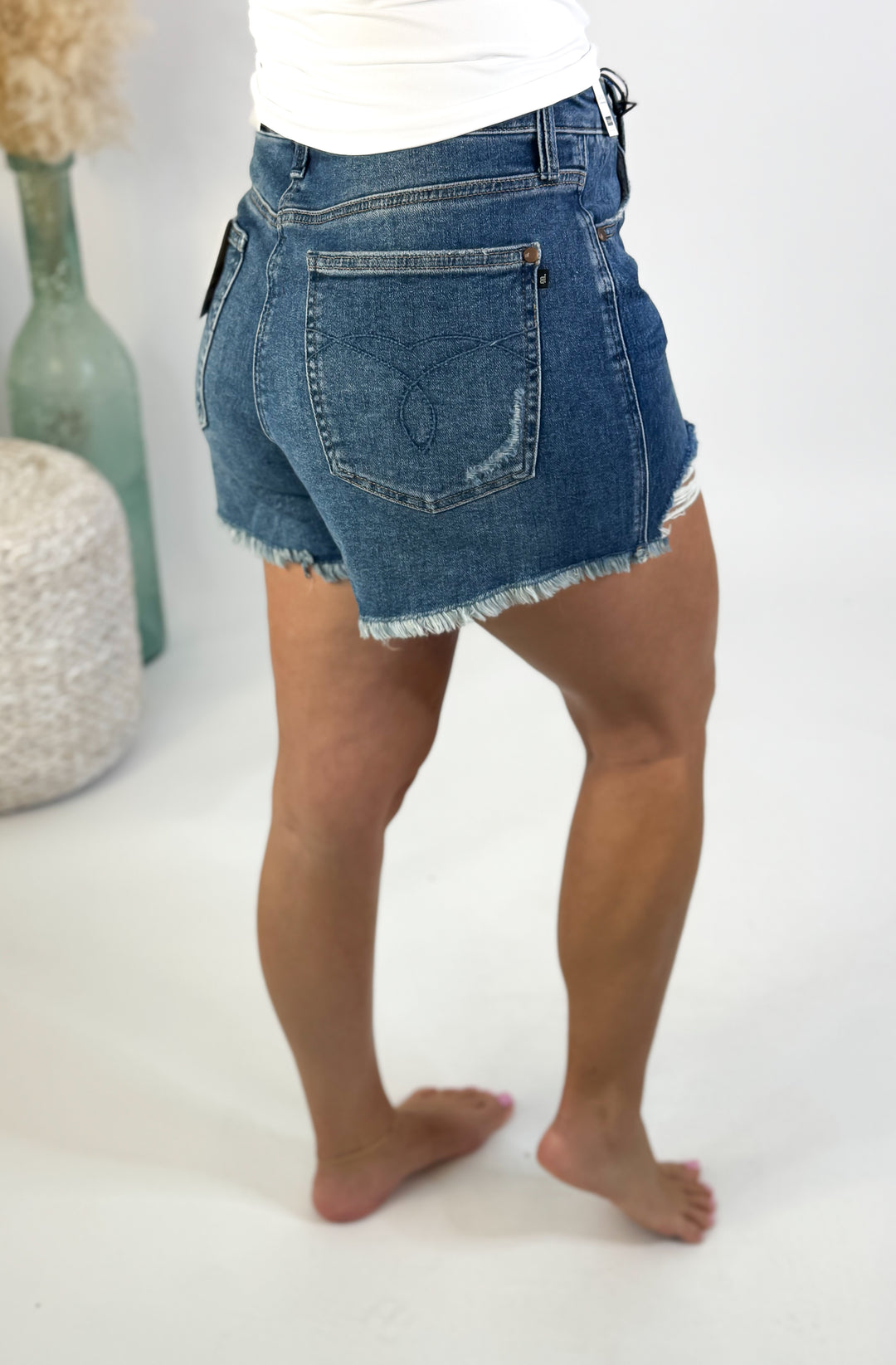 High Waist Rigid Magic Cut Off Shorts by Judy Blue