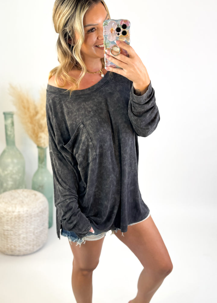 Midnight Drift Mineral Wash Top