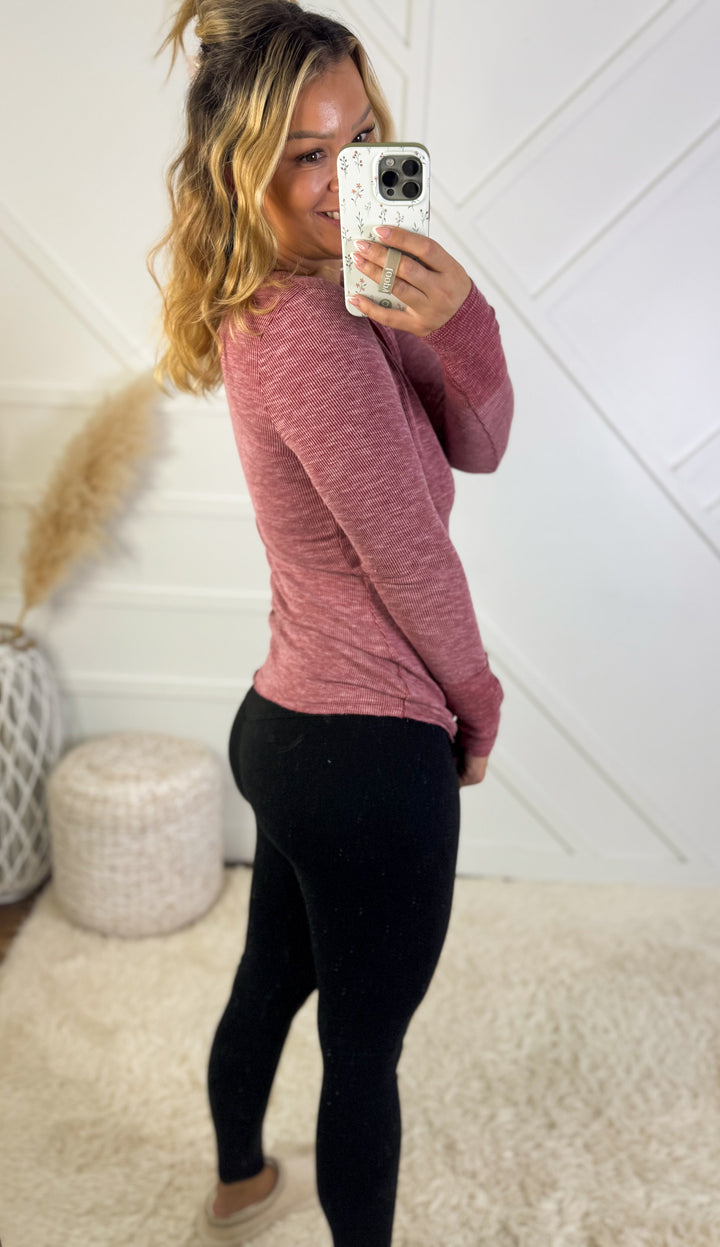 Layla Henley Long Sleeve Top