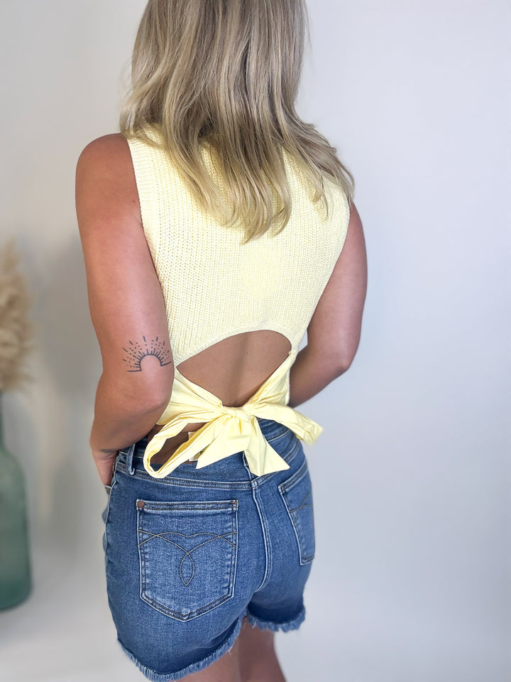 Sunbeam Bow Back Sweater Tank