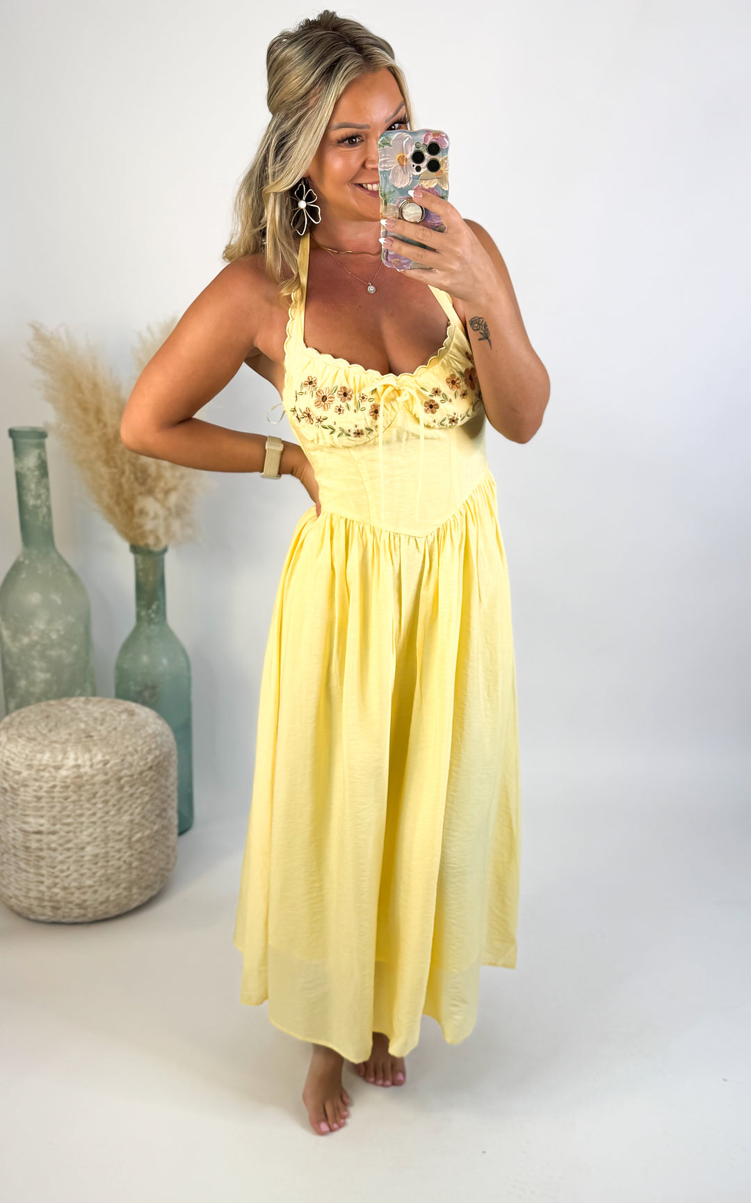 Golden Hour Bloom Dress