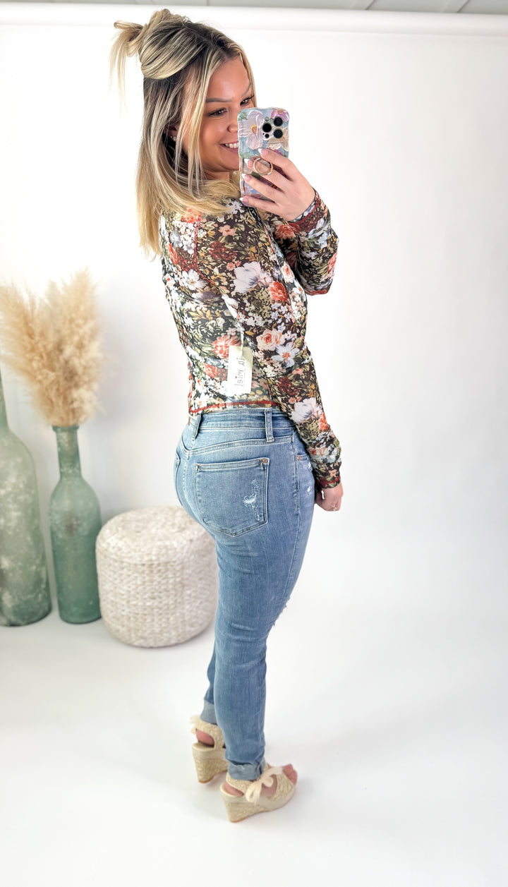 Vintage Garden Mesh Top