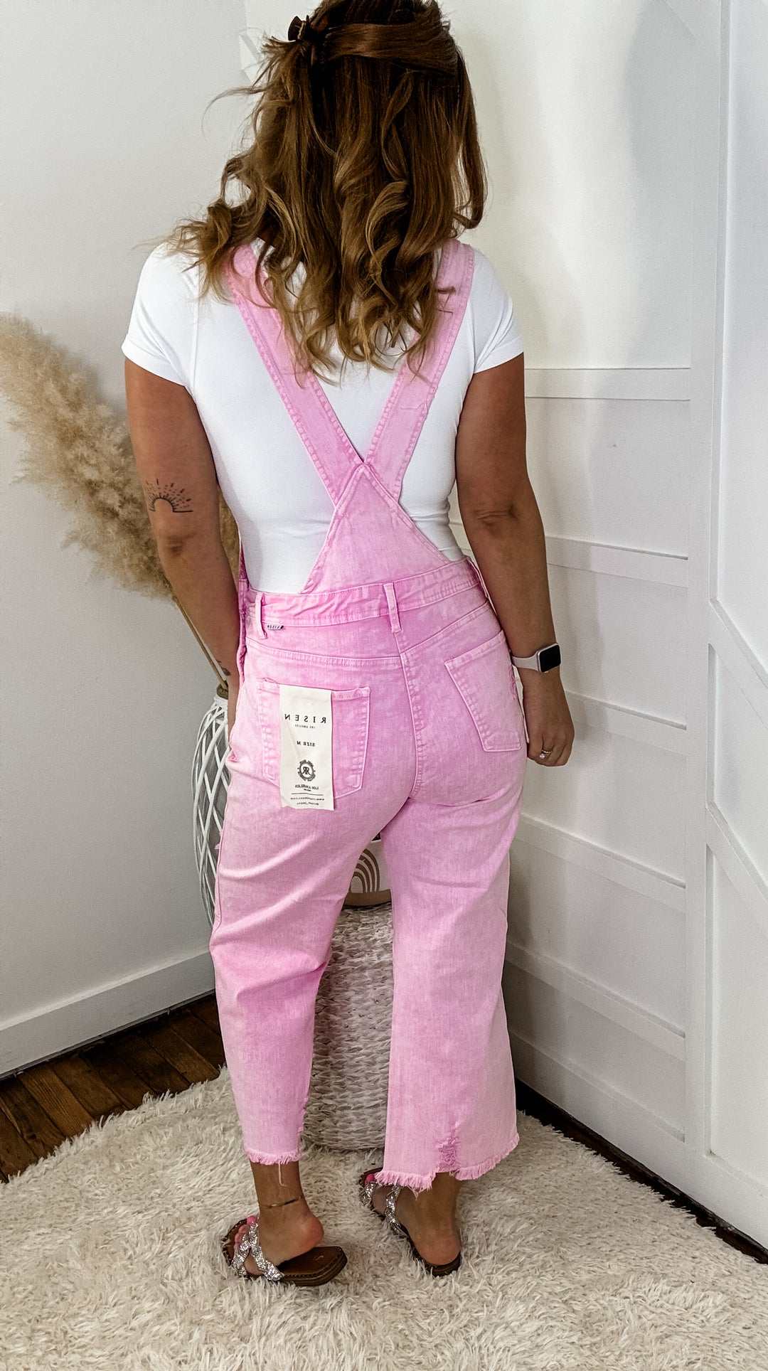 Risen Acid Wash Pink Overalls