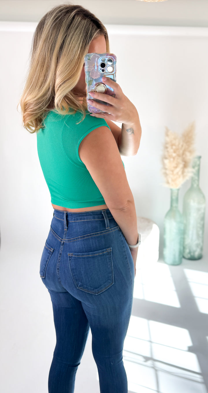 Emerald Edge Crop Top