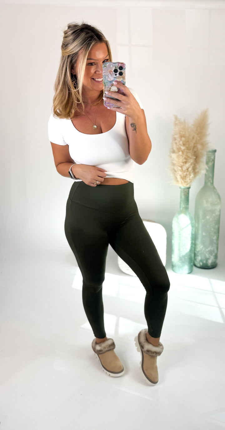 ⭐Door Buster⭐ Luxe Butter High-Waist Leggings Olive