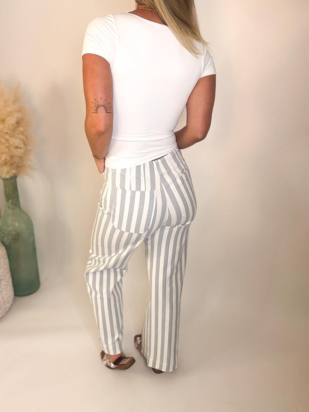 *Preorder* Harbor Stripe Straight Leg Pants / Ship ETA 6/10