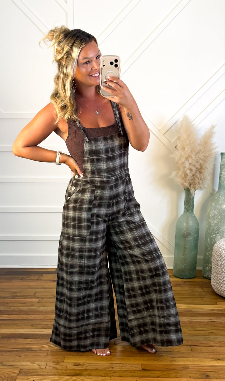 As If! Plaid Jumpsuit
