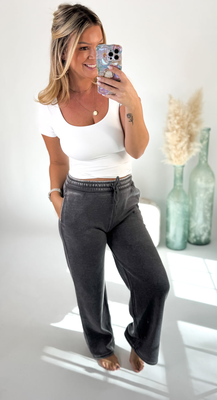 ⭐Door Buster⭐ Charcoal Wash Burnout Joggers