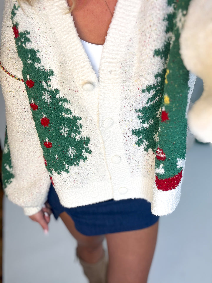 O Christmas Tree Cozy Cardigan