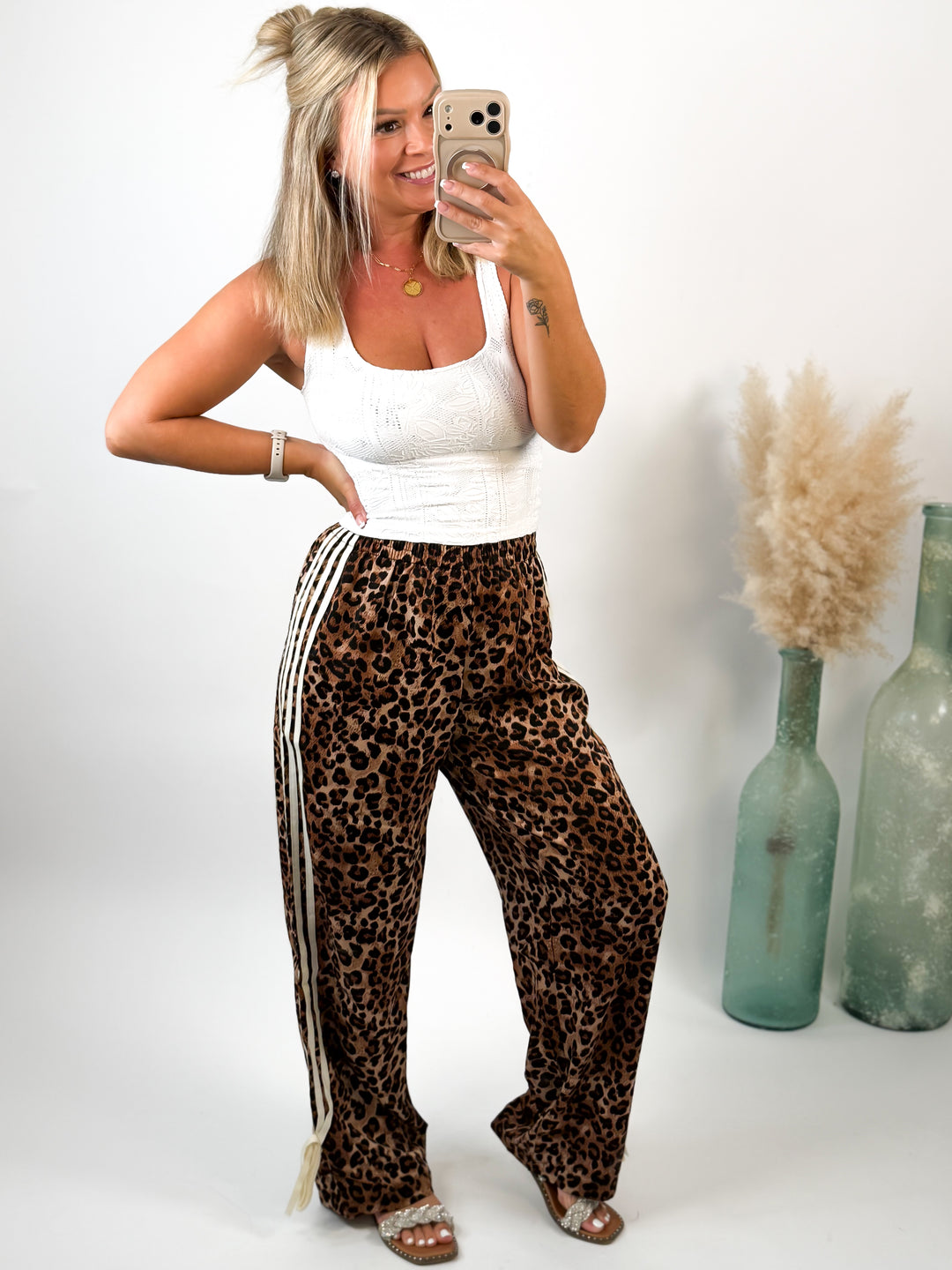 Wild Side Leopard Track Pants