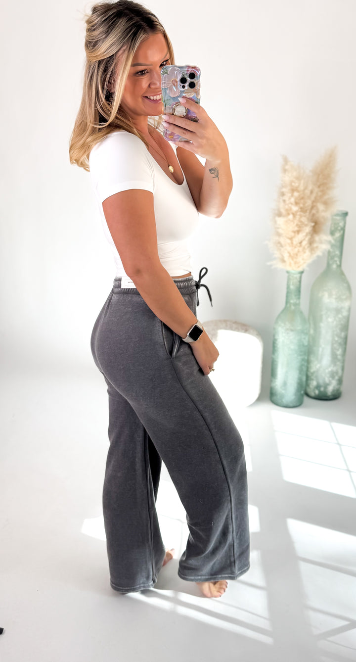 ⭐Door Buster⭐ Charcoal Wash Burnout Joggers