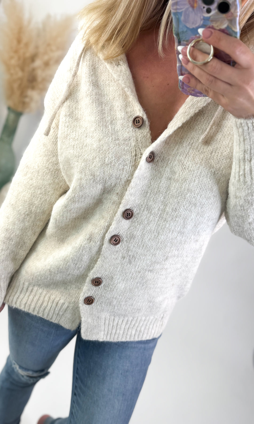 Soft Seasons Hooded Cardigan