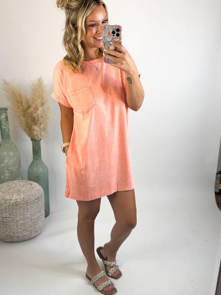 Everyday Ease Pocket Tee Mineral Wash Dress