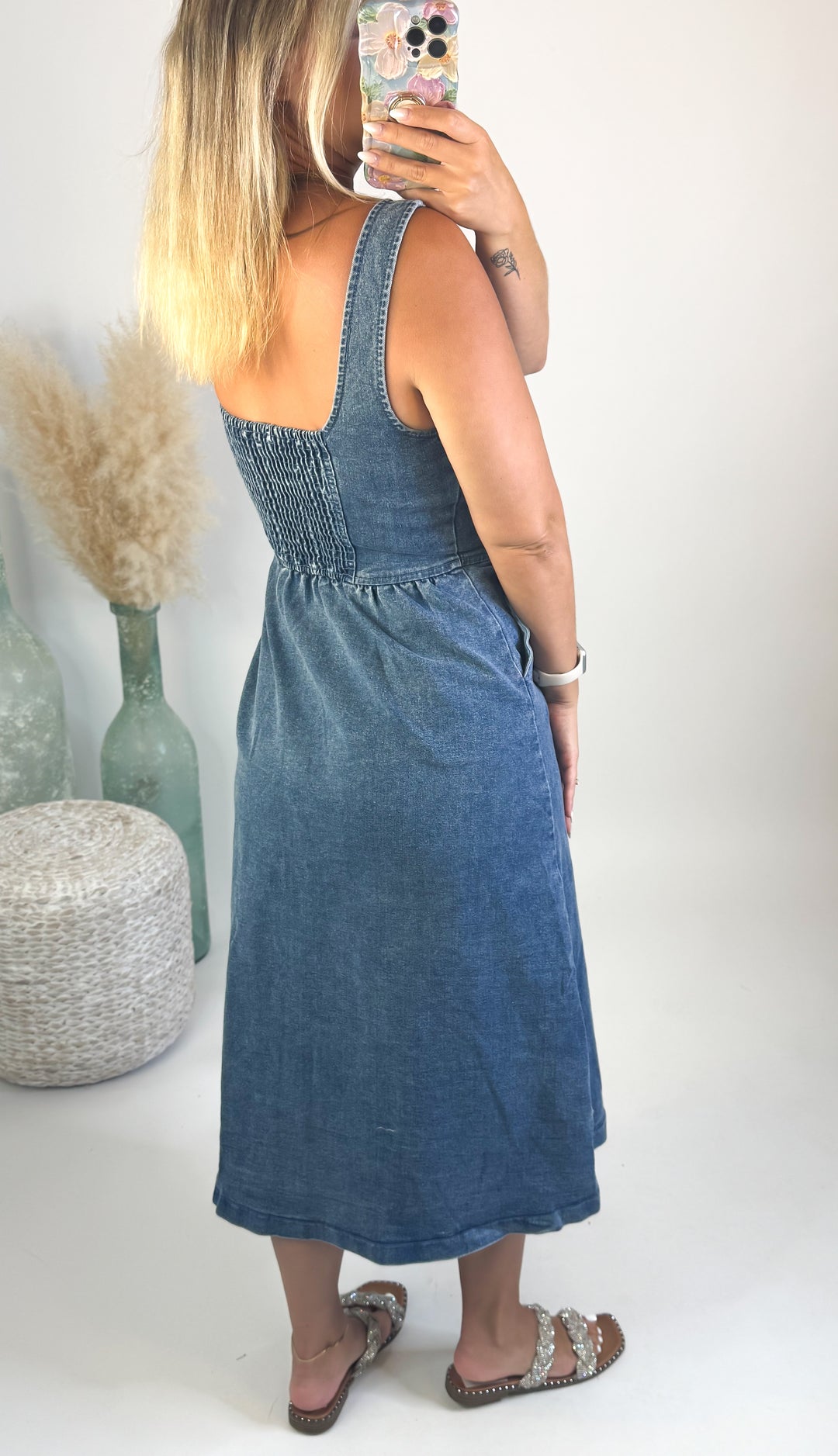 Nashville Nights Denim Midi Dress