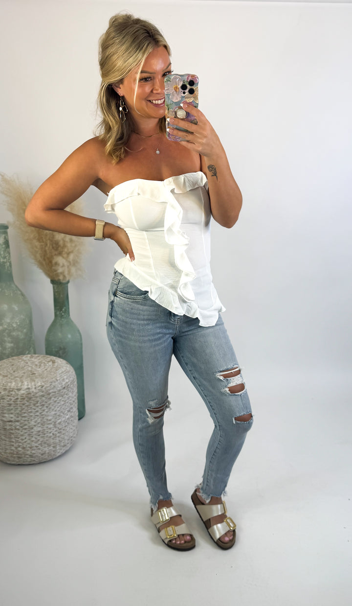 Sweet Talk Ruffle Corset Top