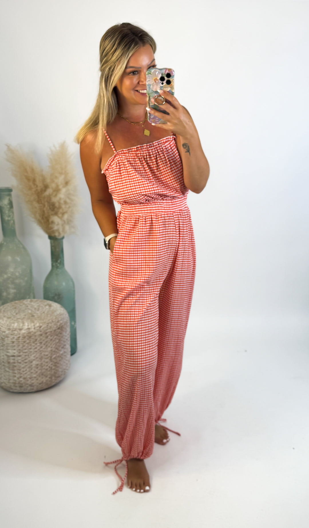 *Preorder* Picnic Date Gingham Jumpsuit - SHIP ETA 6/3