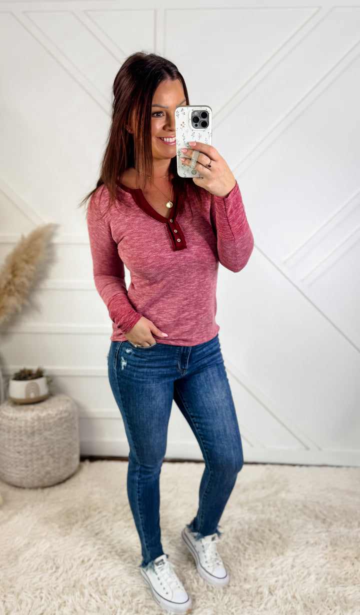 Layla Henley Long Sleeve Top