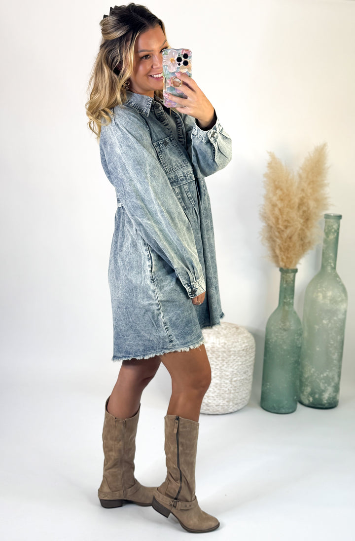 Stonewashed Charm Dress