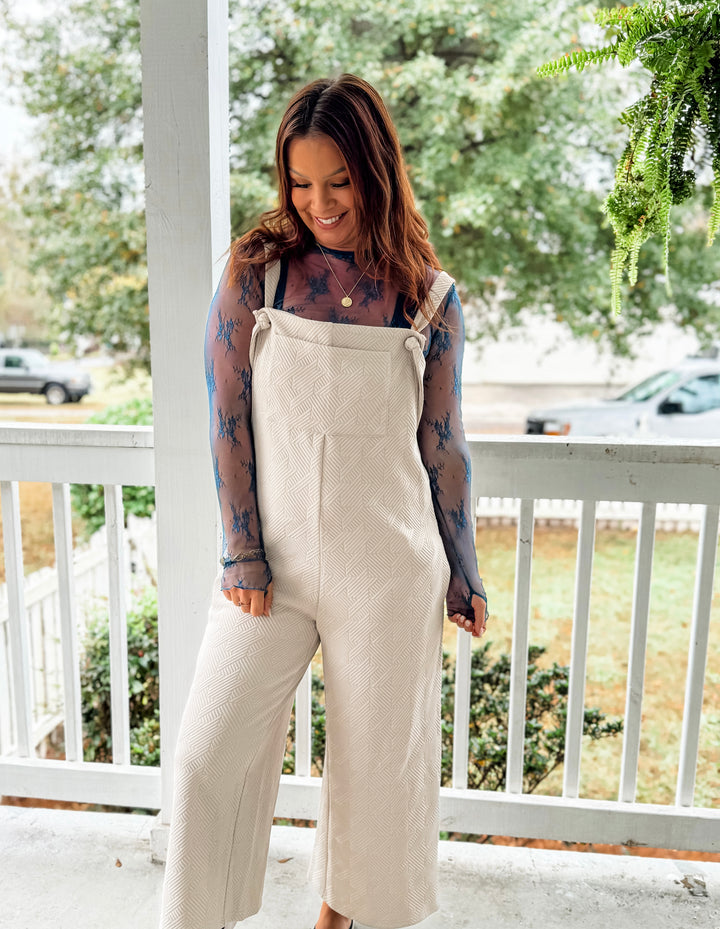 Sammie Textured Jacquard Overall